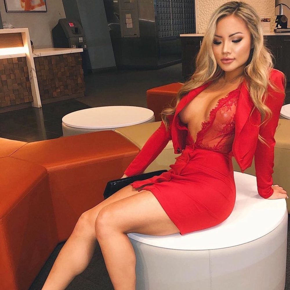Misguided blazer dress in red